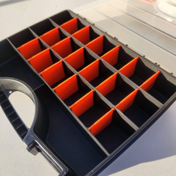 SET OF 2 NEW Divider Plastic Portable Small Parts Organizer Tool Box Toolbox Div - Picture 2 of 9